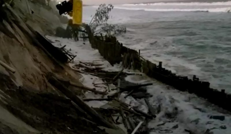 Moradores da região registraram os estragos causados pela condição do mar. - Divulgação/ND