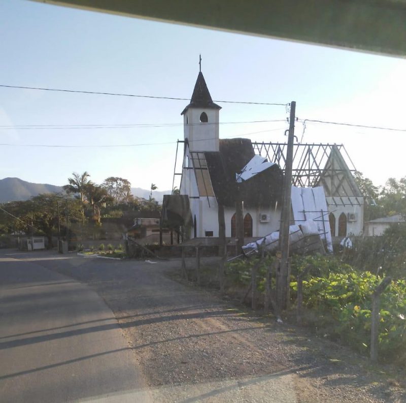 Church was detached on Estrada Mildau, in the rural area of ​​Joinville - Reproduction / Social Networks / ND