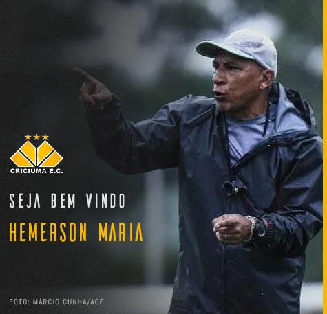 Hemerson Maria é o novo técnico do Criciúma &#8211; Foto: Criciúma/Divulgação