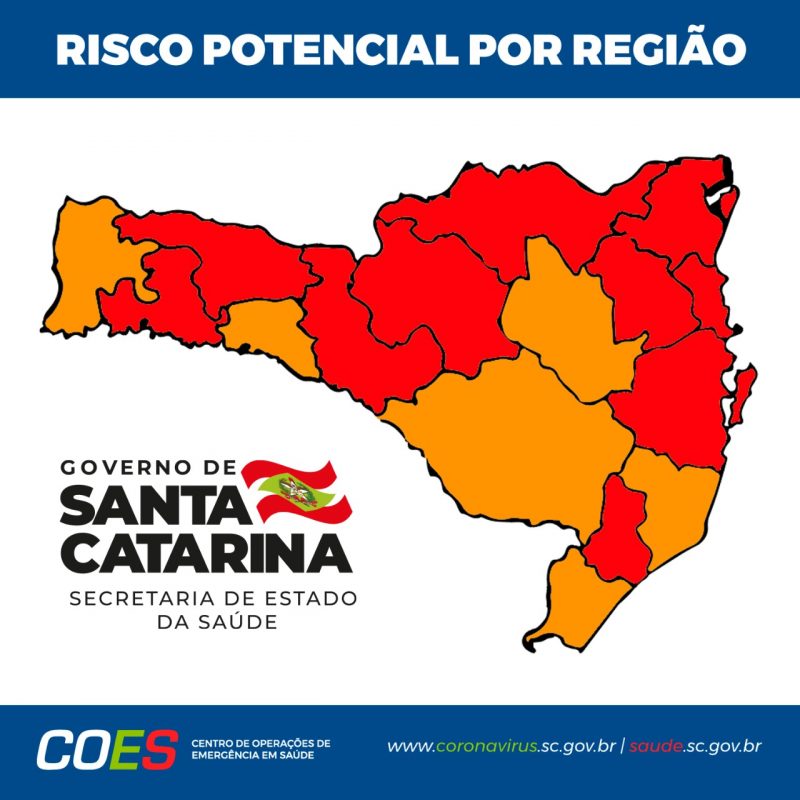 Novo mapa foi divulgada na manhã desta quinta-feira (7) &#8211; Foto: Secretaria de Estado da Saúde/Divulgação