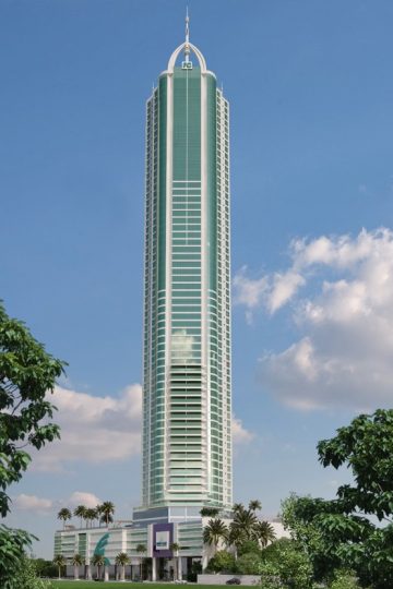 A FG Empreendimentos  conhecida pelos arranha-cus. O Infinity Coast  o mais alto j construdo pela empresa e possui 234,7 metros de altura. So 66 andares. O empreendimento foi concludo em 2019  Foto: FG Empreendimentos/Divulgao